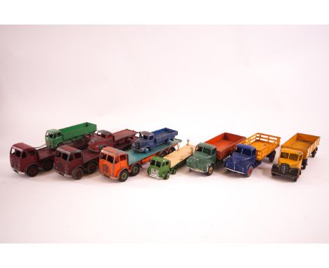 A collection of play worn Dinky lorries