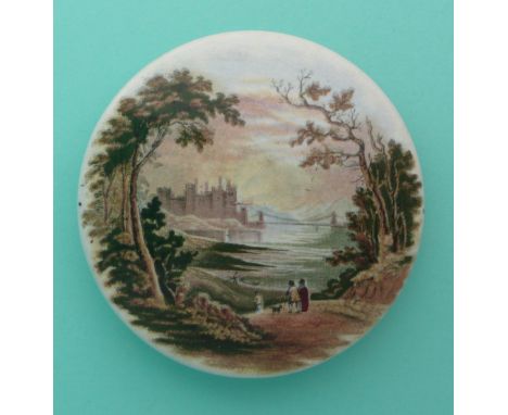 Conway Castle (217)(potlid pot lid pratt prattware)