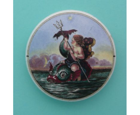 Sea Nymph (64) purple cloak(potlid pot lid pratt prattware)