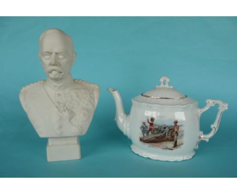 Naval, Military & War Commemoratives: Boer War: A Robinson & Leadbeater parian portrait bust of Lord Roberts, 205mm, and a co