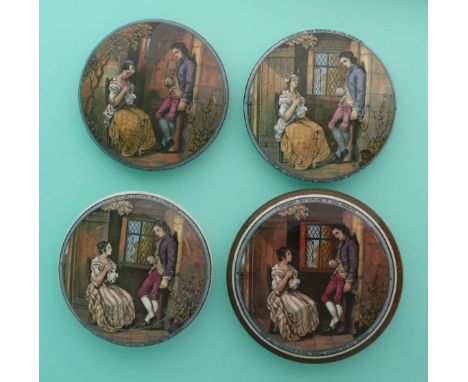 The First Appeal, the three variations (329A, B and C) each medium and (329C) large (4)(potlid pot lid pratt prattware)