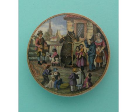 The Village Wakes (232)(potlid pot lid pratt prattware)