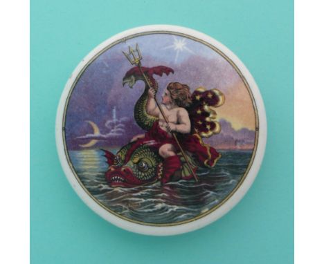 Sea Nymph (64) red cloak(potlid pot lid pratt prattware)
