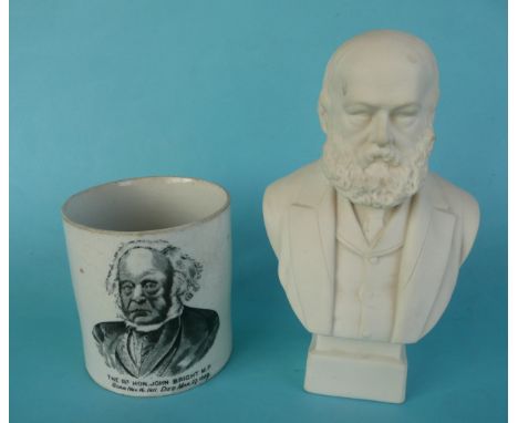 Lord Salisbury: a white parian portrait bust by Robinson & Leadbeater, impressed with name and maker’s mark, circa 1885, 196m