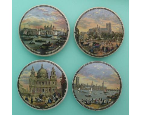 A good set of the four ‘Stationers Hall’ lids: The Tower (186) Westminster Abbey (189) St Pauls (192) and Parliament (195) (4
