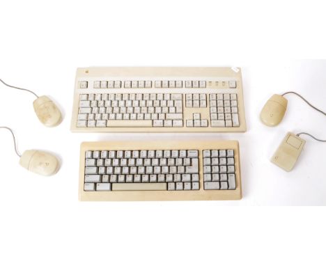 Apple - A collection of vintage late 20th century Apple Macintosh keyboards and mice. The collection to include an Apple M011