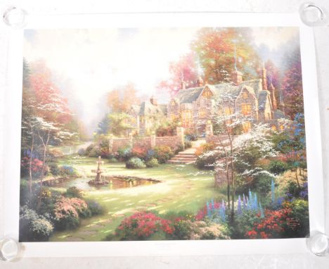 Thomas Kinkade (1958 - 2012) - A 1998 'Gardens Beyond Spring Gate - Spring Gate III' limited edition signed print, no. 213/70