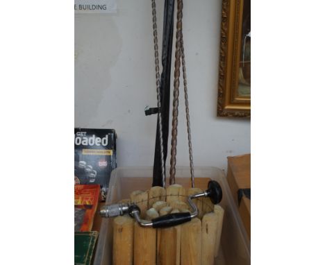 Box of tools &amp; large drills bits