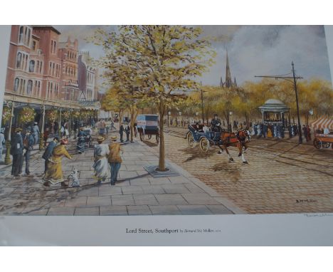 Bernard McMullen limited edition print with double blind stamp &amp; signed in pencil 'lord street southport'