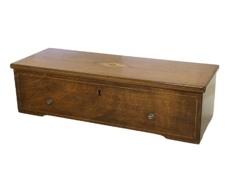 An Early Lever-Wind Musical Box Playing Eight Airs circa 1860, ser. no. 23340, Gamme no. unknown, with single-spring motor, s