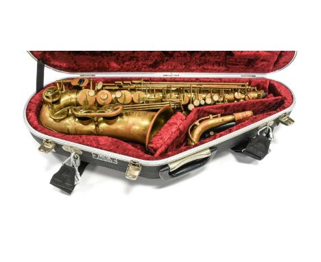 Alto Saxophone By Selmer Mk VII no.M253651 (1976), appears to be in unlacquered finish, stamped 'Made in France', in Hiscox L