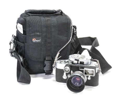 Leica M3 Camera no.997413, with Leitz Summaron f2.8 35mm lens and goggles, in soft caseCosmetically Excellent to Good with so