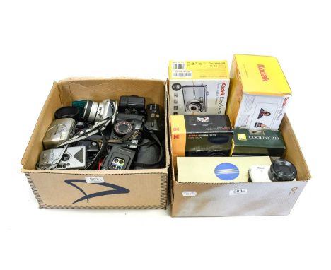 Various Compact Cameras a collection of assorted examples, in two boxes