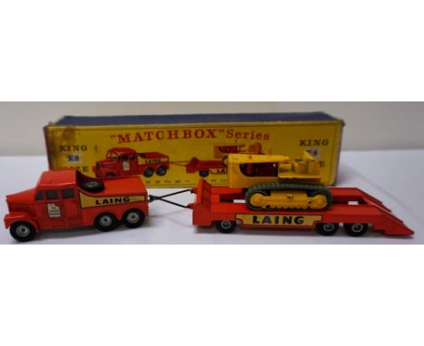 MATCHBOX SERIES K-8 'TRACTOR AND TRANSPORTER'King Size, with original box
