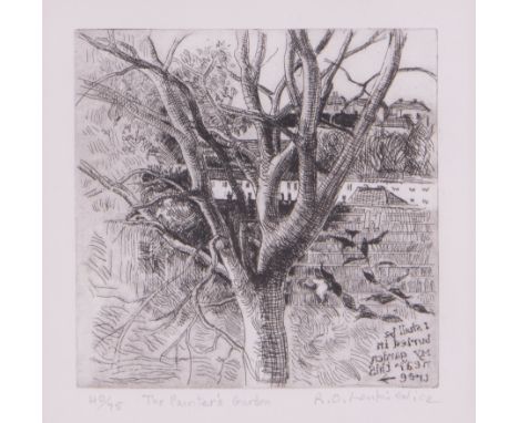 Robert Lenkiewicz (1941-2002) three signed limited edition etchings to include 'Self Portrait with Books', 'The Painters Gard