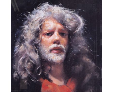 Robert Lenkiewicz (1941-2002) 'Self Portrait' signed limited edition print 444/450, 38cm x 38cm, framed and glazed.