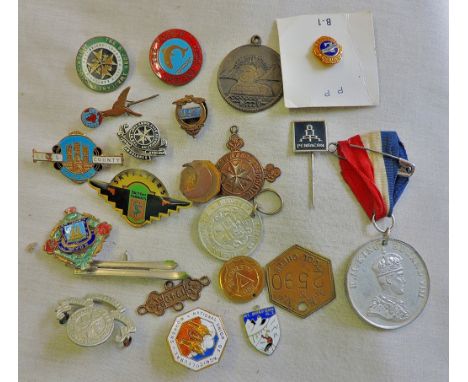 A collection of vintage enamel lapel and sweetheart badges and others etc. (20) Royal Air Force Voluntary Reserve, Royal Air 