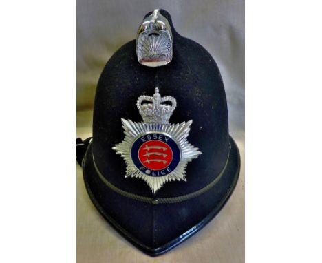 City of London Police 'E999' Division coxcombe helmet 1970's - 1980's issue with black comb plate (second specification for t