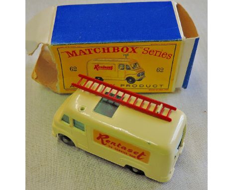 Lesney Matchbox No62-M&B one box flap missing RENTASET aerial missing(or loose inside!)