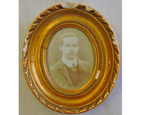 Cricket - A small sepia portrait photograph of Albert 'Bert' Parish, 1879 - 1912 the Nott's Country Cricketer. The picture is
