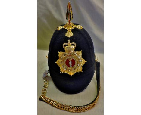 Royal Electrical and Mechanical Engineers Full Dress Home Service Helmet with Brunswick star cap badge. Small size in excelle