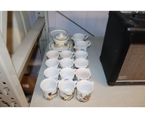 A quantity of Portmeirion 'Botanic Garden' cups and saucers