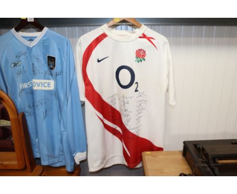 A signed England rugby shirt