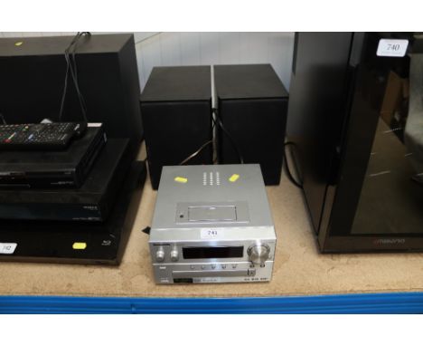 A Panasonic DAB+ docking station, CD player and speakers