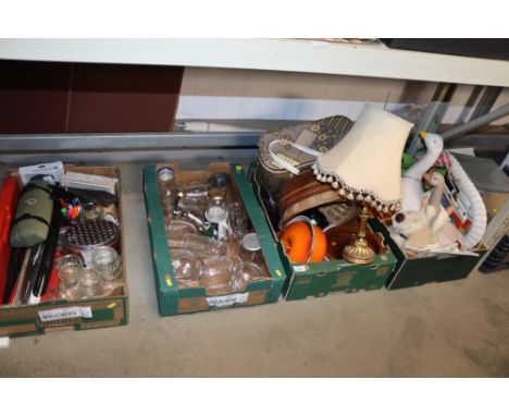 Four boxes of miscellaneous kitchenalia etc.