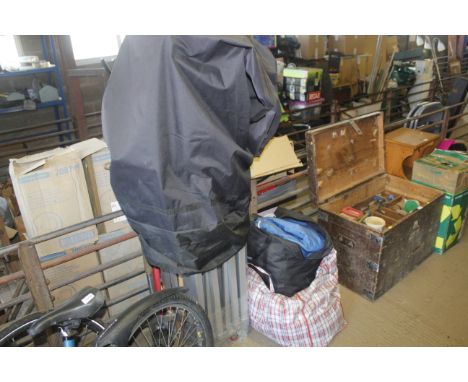 A gazebo; a post hole spade; a sledge hammer etc. 