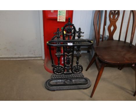 A cast iron stick stand