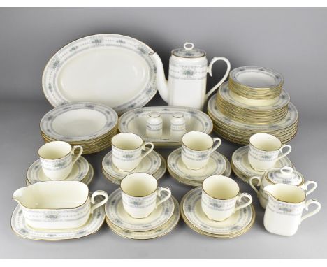 A RC Bone China Service by Noritake to Comprise Dinner Plates, Cups and Saucers, Coffee Pot etc 50 Pieces in Total 