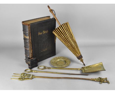 A Collection of 19th Century and Later Items to Comprise A Bound Volume of Cassell's Illustrated Family Bible with Brass Clas