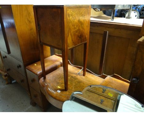 A vintage partial bedroom suite comprising bedside tables, dressing table, night cabinet & tallboy