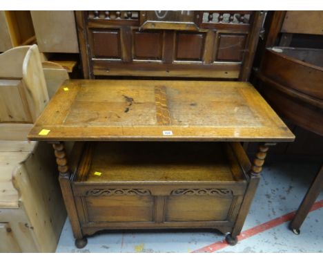 A vintage oak monk's bench