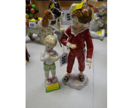 A Royal Worcester figurine 'The Parquet' together with 'Friday Boy'