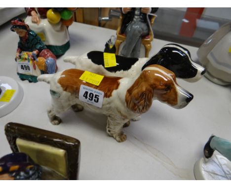 Two Beswick models of standing spaniels