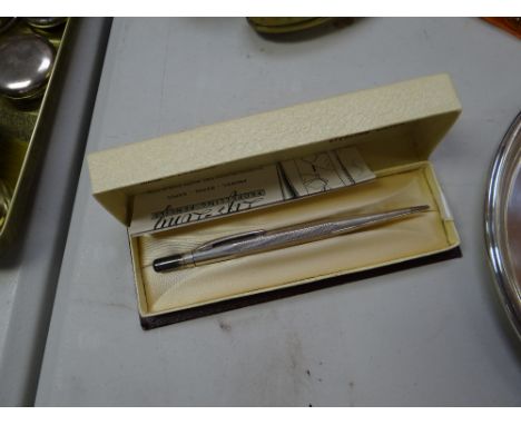 A cased sterling silver Life-Long propelling pencil