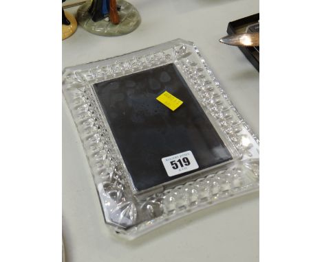 A Waterford cut glass portrait frame