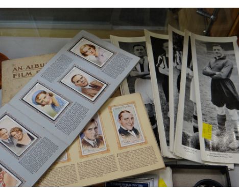 An interesting parcel of vintage footballer photographs & sundry cigarette albums with contents etc