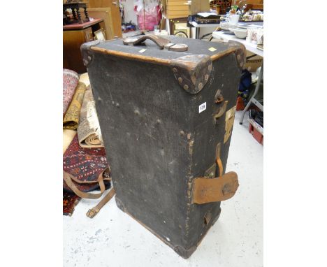 A good vintage Finnigans canvas & leather cabin trunk