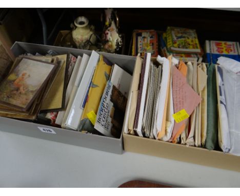 A quantity of vintage postcards & ephemera
