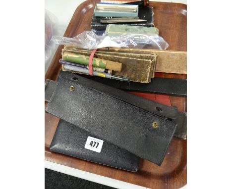 A parcel of vintage drawing instruments & pens etc
