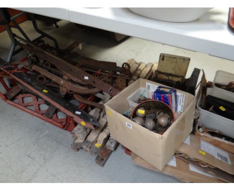 A quantity of old metal work / iron work, architectural salvage & associated items
