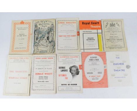 A collection of theatre programmes to include The Old Vic Shakespeare's Twelfth Night 1928-29, Theatre Royal Haymarket A Mids