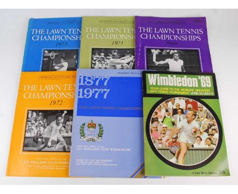 A collection of five Wimbledon The Lawn Tennis Championships Official Programmes, dates to include Friday 27th June 1969, Sat