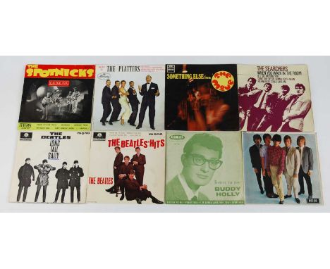 A collection of eight 7" EP's, to include The Beatles - Long Tall Sally and The Beatle's Hits, The Rolling Stones - Five By F