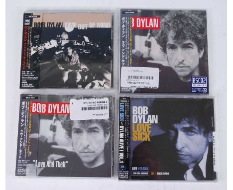 Bob Dylan, a collection of five Japanese issue CD's to include Love and Theft x2 SICP 30585 &amp; SRCS 2535, Time Out Of Mind