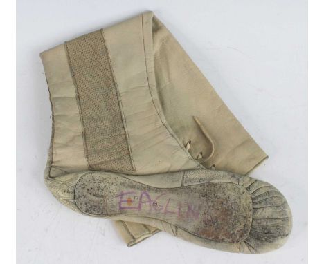 Ballet interest, an Anello &amp; Davide cream leather calf length ballet boot, written to the sole Eagling, together with var