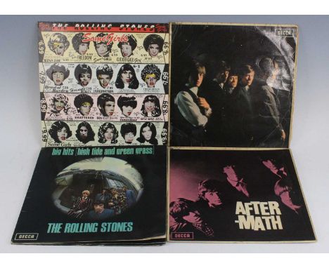 The Rolling Stones, Some Girls, Rolling Stones yellow label CUN 39108, stereo, uncensored inner sleeve, together with The Rol